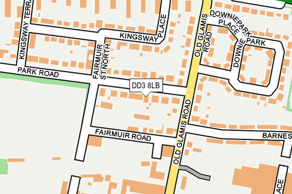 DD3 8LB map - OS OpenMap – Local (Ordnance Survey)