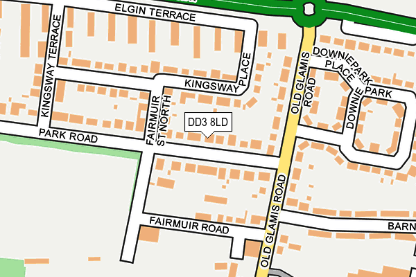 DD3 8LD map - OS OpenMap – Local (Ordnance Survey)