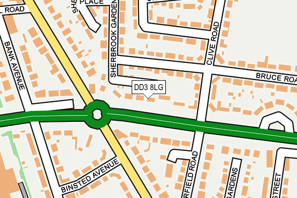 DD3 8LG map - OS OpenMap – Local (Ordnance Survey)