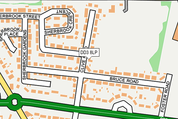 DD3 8LP map - OS OpenMap – Local (Ordnance Survey)