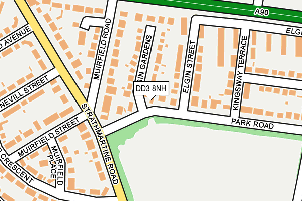 DD3 8NH map - OS OpenMap – Local (Ordnance Survey)