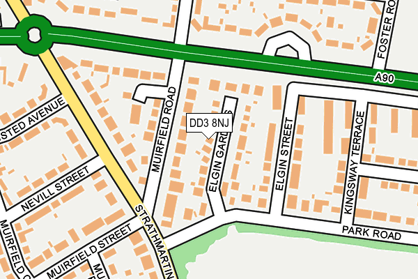DD3 8NJ map - OS OpenMap – Local (Ordnance Survey)