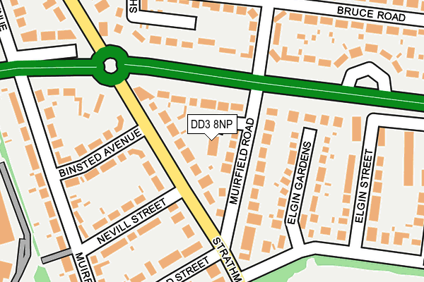 DD3 8NP map - OS OpenMap – Local (Ordnance Survey)