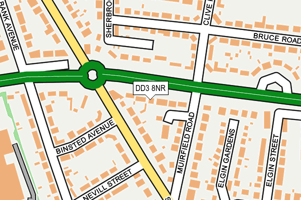 DD3 8NR map - OS OpenMap – Local (Ordnance Survey)