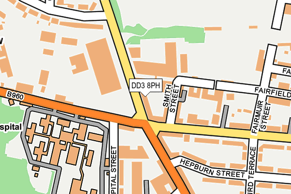 DD3 8PH map - OS OpenMap – Local (Ordnance Survey)