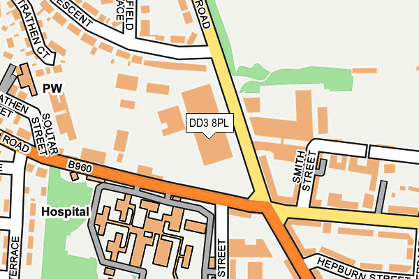 DD3 8PL map - OS OpenMap – Local (Ordnance Survey)