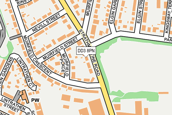 DD3 8PN map - OS OpenMap – Local (Ordnance Survey)