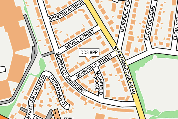 DD3 8PP map - OS OpenMap – Local (Ordnance Survey)