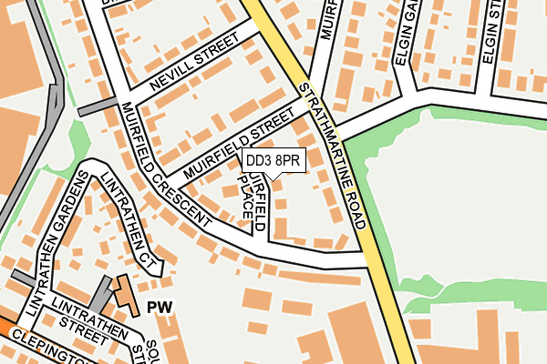 DD3 8PR map - OS OpenMap – Local (Ordnance Survey)
