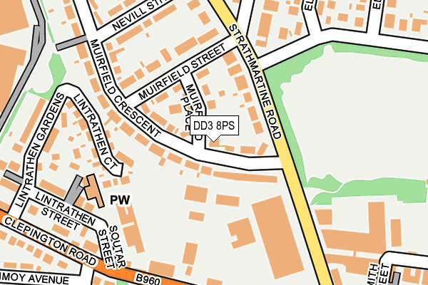 DD3 8PS map - OS OpenMap – Local (Ordnance Survey)