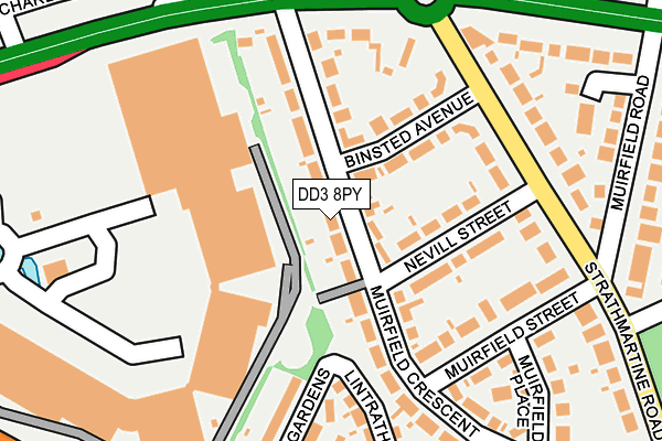 DD3 8PY map - OS OpenMap – Local (Ordnance Survey)
