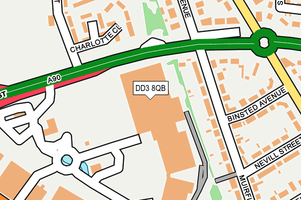 DD3 8QB map - OS OpenMap – Local (Ordnance Survey)