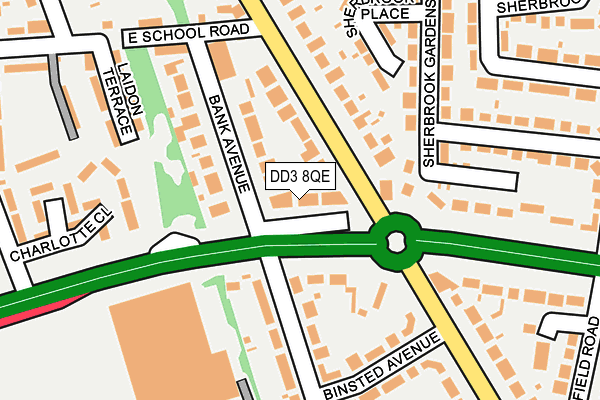 DD3 8QE map - OS OpenMap – Local (Ordnance Survey)