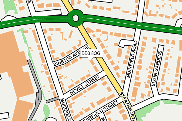 DD3 8QG map - OS OpenMap – Local (Ordnance Survey)