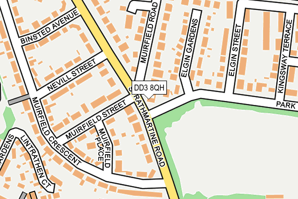 DD3 8QH map - OS OpenMap – Local (Ordnance Survey)