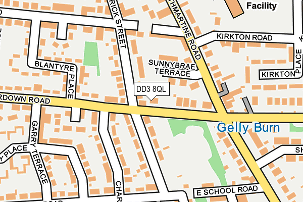 DD3 8QL map - OS OpenMap – Local (Ordnance Survey)