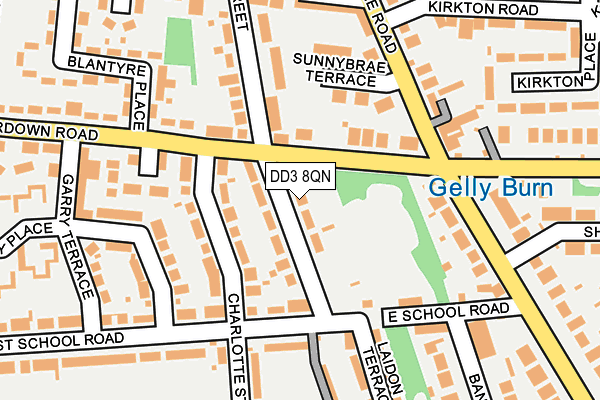 DD3 8QN map - OS OpenMap – Local (Ordnance Survey)