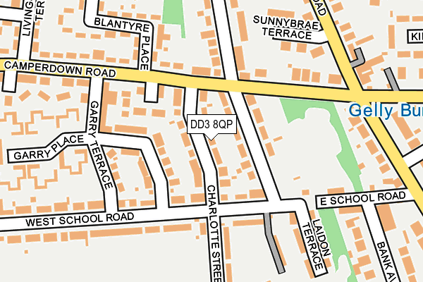 DD3 8QP map - OS OpenMap – Local (Ordnance Survey)