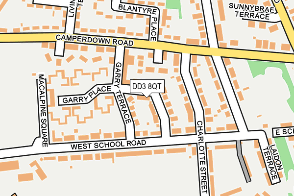 DD3 8QT map - OS OpenMap – Local (Ordnance Survey)