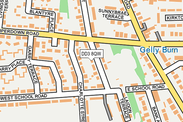 DD3 8QW map - OS OpenMap – Local (Ordnance Survey)