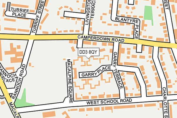 DD3 8QY map - OS OpenMap – Local (Ordnance Survey)