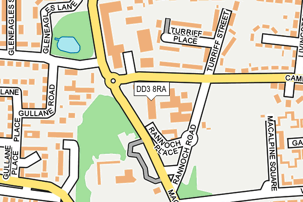 DD3 8RA map - OS OpenMap – Local (Ordnance Survey)