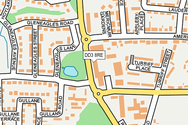 DD3 8RE map - OS OpenMap – Local (Ordnance Survey)