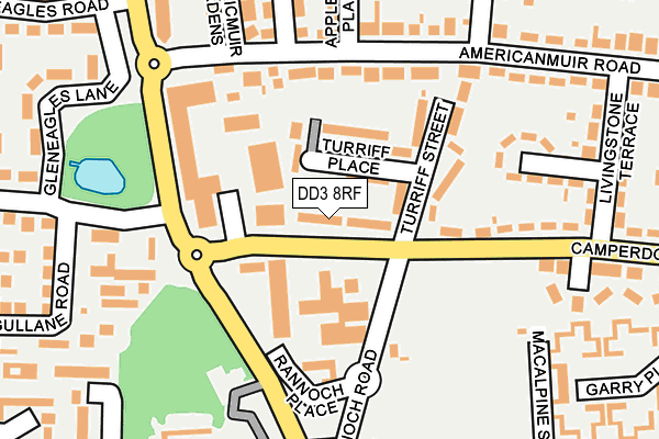 DD3 8RF map - OS OpenMap – Local (Ordnance Survey)