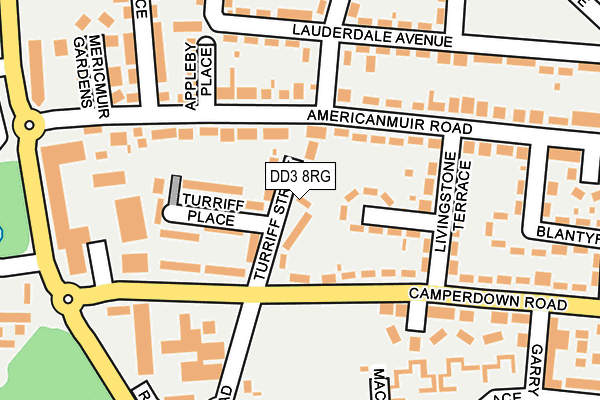 DD3 8RG map - OS OpenMap – Local (Ordnance Survey)