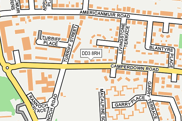 DD3 8RH map - OS OpenMap – Local (Ordnance Survey)