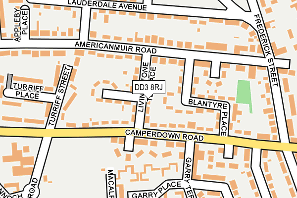 DD3 8RJ map - OS OpenMap – Local (Ordnance Survey)