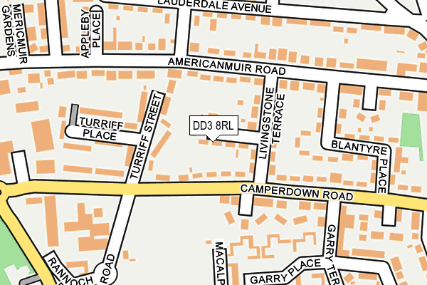DD3 8RL map - OS OpenMap – Local (Ordnance Survey)