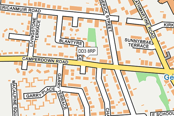 DD3 8RP map - OS OpenMap – Local (Ordnance Survey)