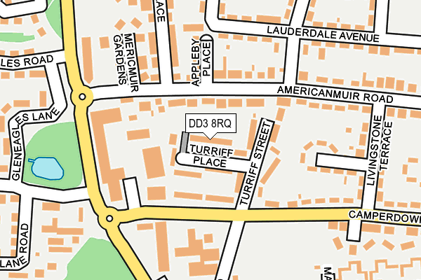 DD3 8RQ map - OS OpenMap – Local (Ordnance Survey)