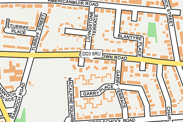 DD3 8RU map - OS OpenMap – Local (Ordnance Survey)