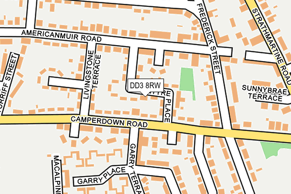 DD3 8RW map - OS OpenMap – Local (Ordnance Survey)