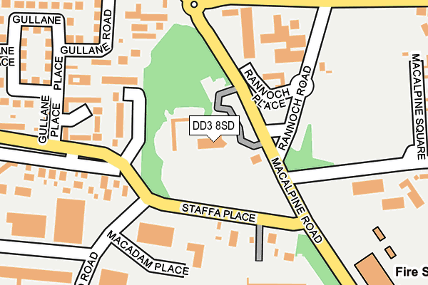 DD3 8SD map - OS OpenMap – Local (Ordnance Survey)