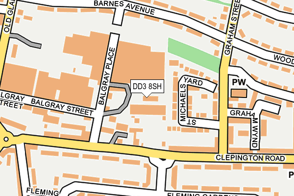 DD3 8SH map - OS OpenMap – Local (Ordnance Survey)