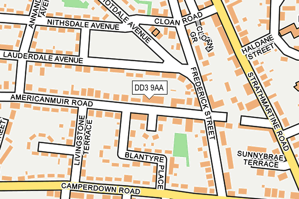 DD3 9AA map - OS OpenMap – Local (Ordnance Survey)