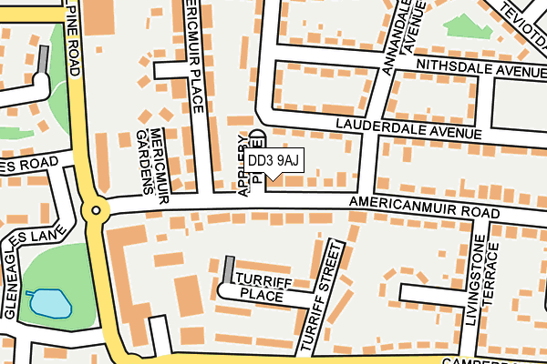 DD3 9AJ map - OS OpenMap – Local (Ordnance Survey)