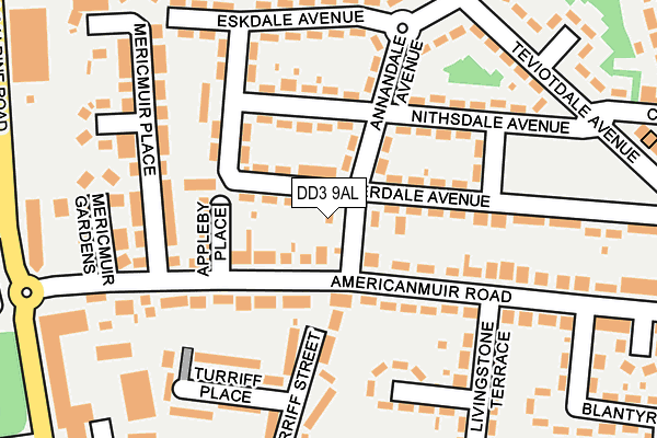 DD3 9AL map - OS OpenMap – Local (Ordnance Survey)