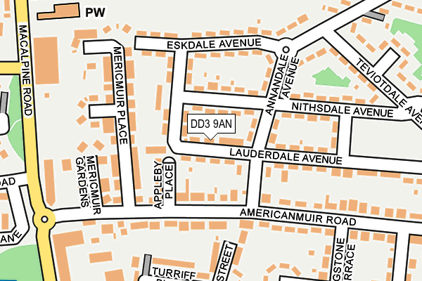 DD3 9AN map - OS OpenMap – Local (Ordnance Survey)