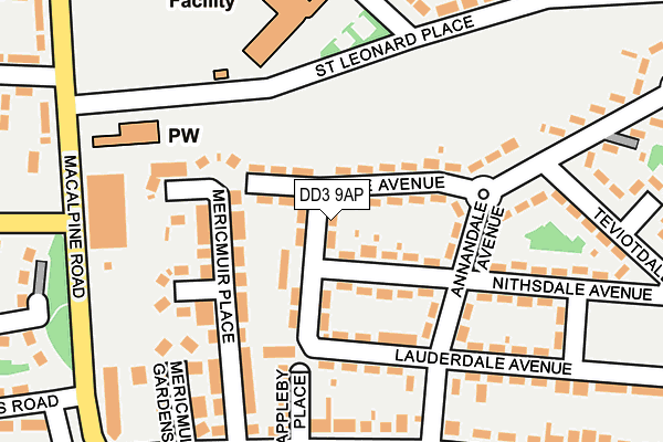 DD3 9AP map - OS OpenMap – Local (Ordnance Survey)