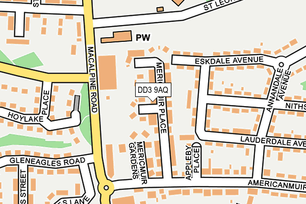 DD3 9AQ map - OS OpenMap – Local (Ordnance Survey)