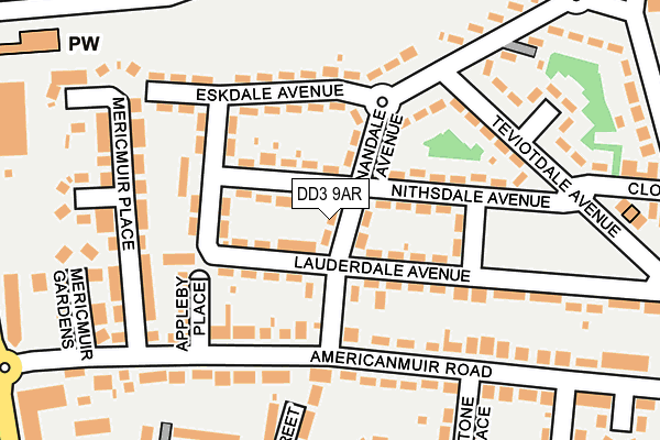 DD3 9AR map - OS OpenMap – Local (Ordnance Survey)