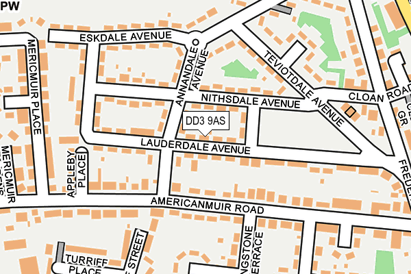 DD3 9AS map - OS OpenMap – Local (Ordnance Survey)