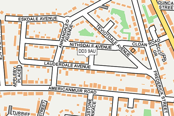 DD3 9AU map - OS OpenMap – Local (Ordnance Survey)