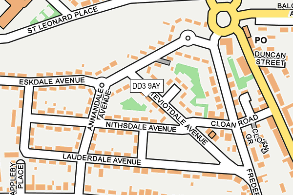 DD3 9AY map - OS OpenMap – Local (Ordnance Survey)