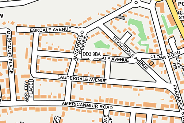 DD3 9BA map - OS OpenMap – Local (Ordnance Survey)