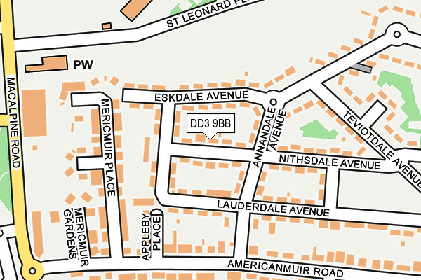 DD3 9BB map - OS OpenMap – Local (Ordnance Survey)